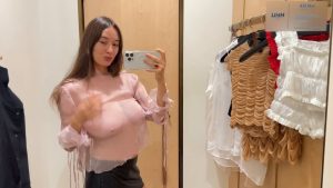 Sasha Hu – Transparent Mesh Clothes Try On Haul – Uncensored sashahu_ Scene